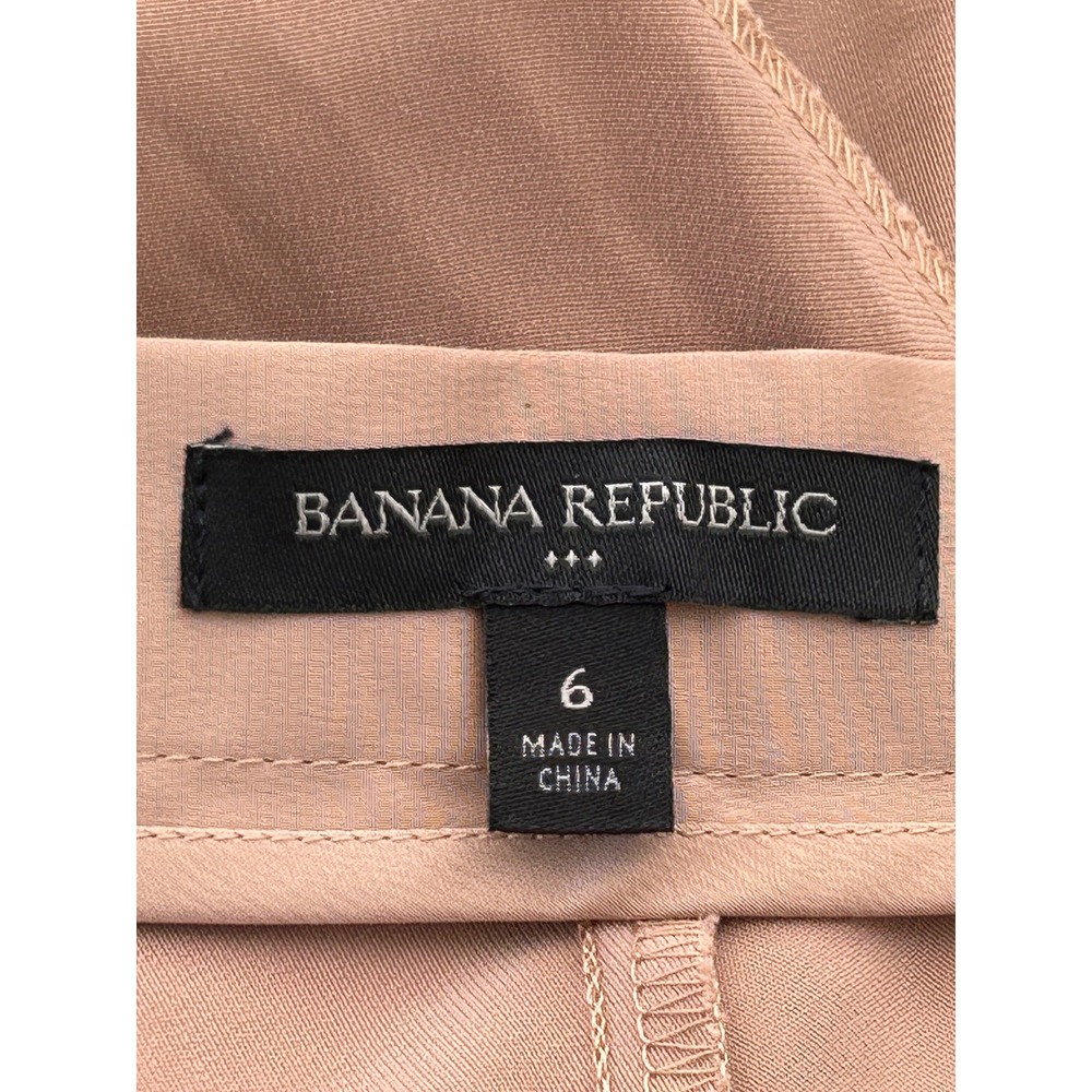 Banana Republic Womens Midi Skirt Pink Satin A-Line Blush Size 6 54023 - Picture 5 of 10